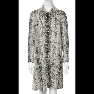 VINTAGE ST. JOHN Animal-Print coat dress